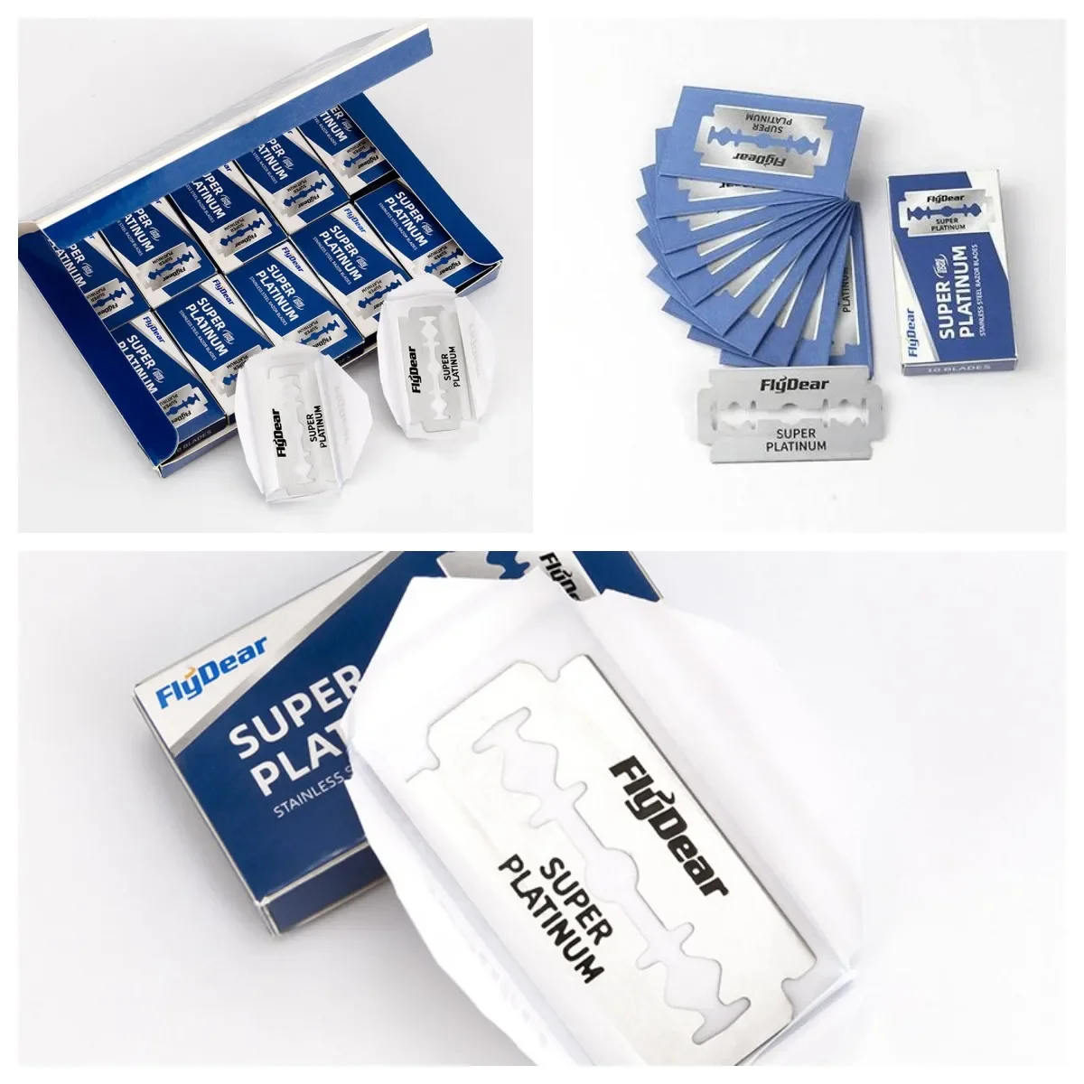 10-100Pcs Stainless Steel Razor Blade Old-Fashioned Manual Double-Sided Razor Blade Hairdressing Barber Shop Tools