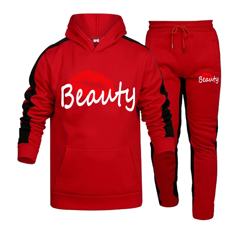 2023 Gestreepte Sportkleding Heren Casual Solid Hoodie Broek 2-delige Herfst/Winter Jogging Set S-4XL