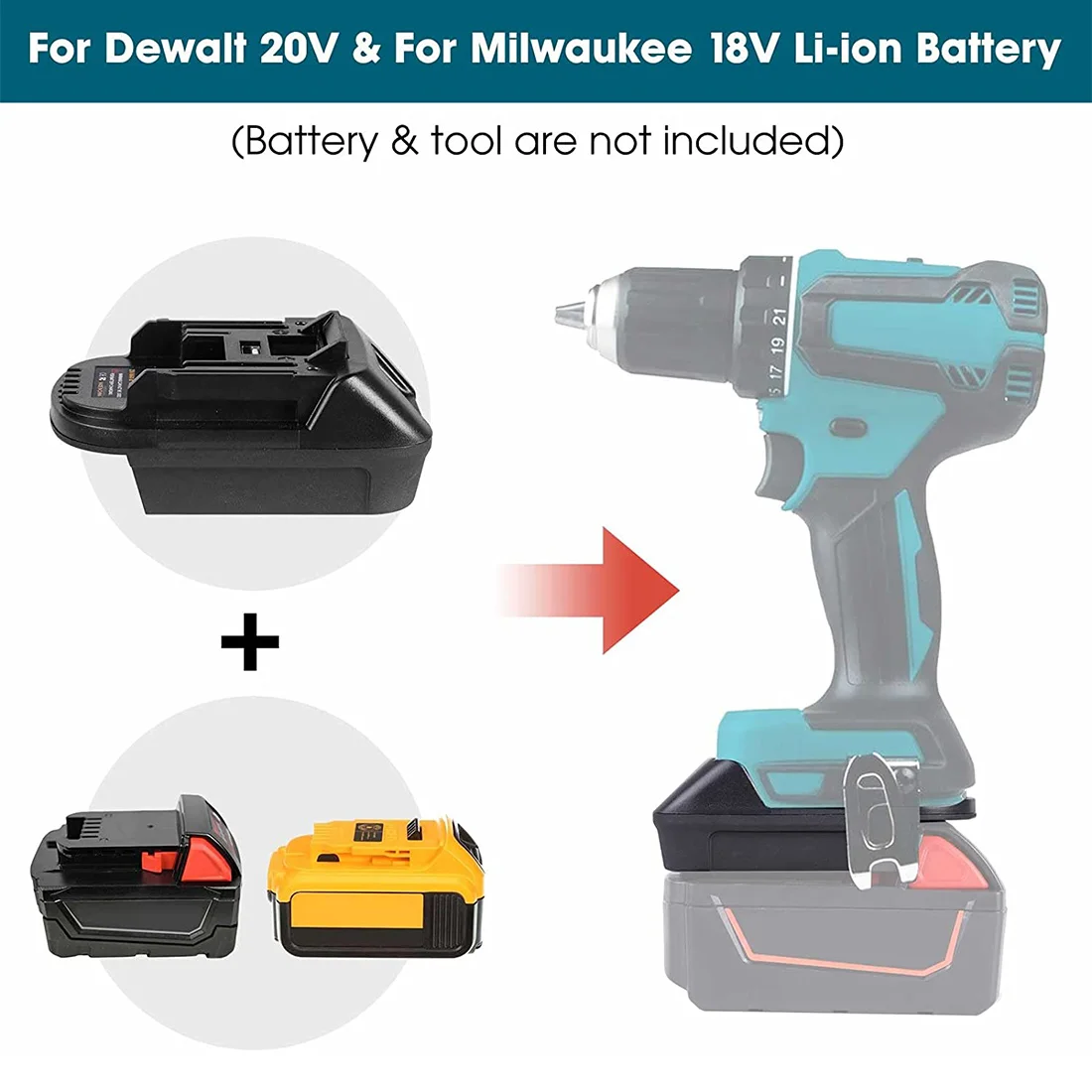 Dm18m batterie konverter adapter für milwauke m18 für dewa 20v batterie konvertieren zu für makita 18v bl1830 bl1850 batterie