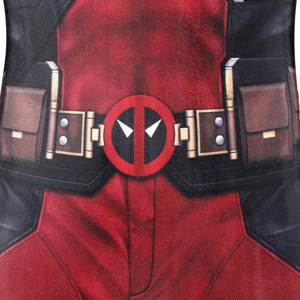 Red Mouth Hero Costume Unisex Halloween Themed Party Cosplay Full Body Suit with Removable Mask