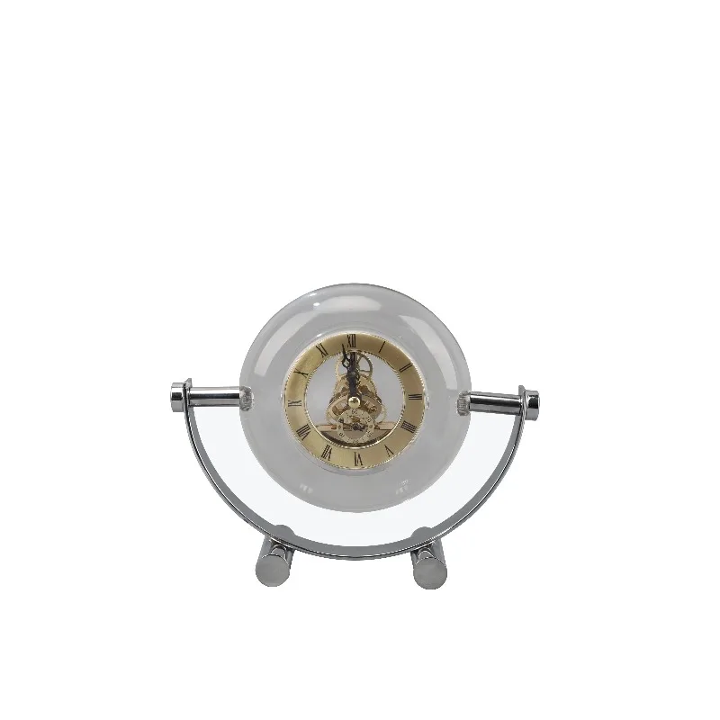 

Кристальные механические настольные часы, украшение для стола, декоративные часы для гостиной и спальни