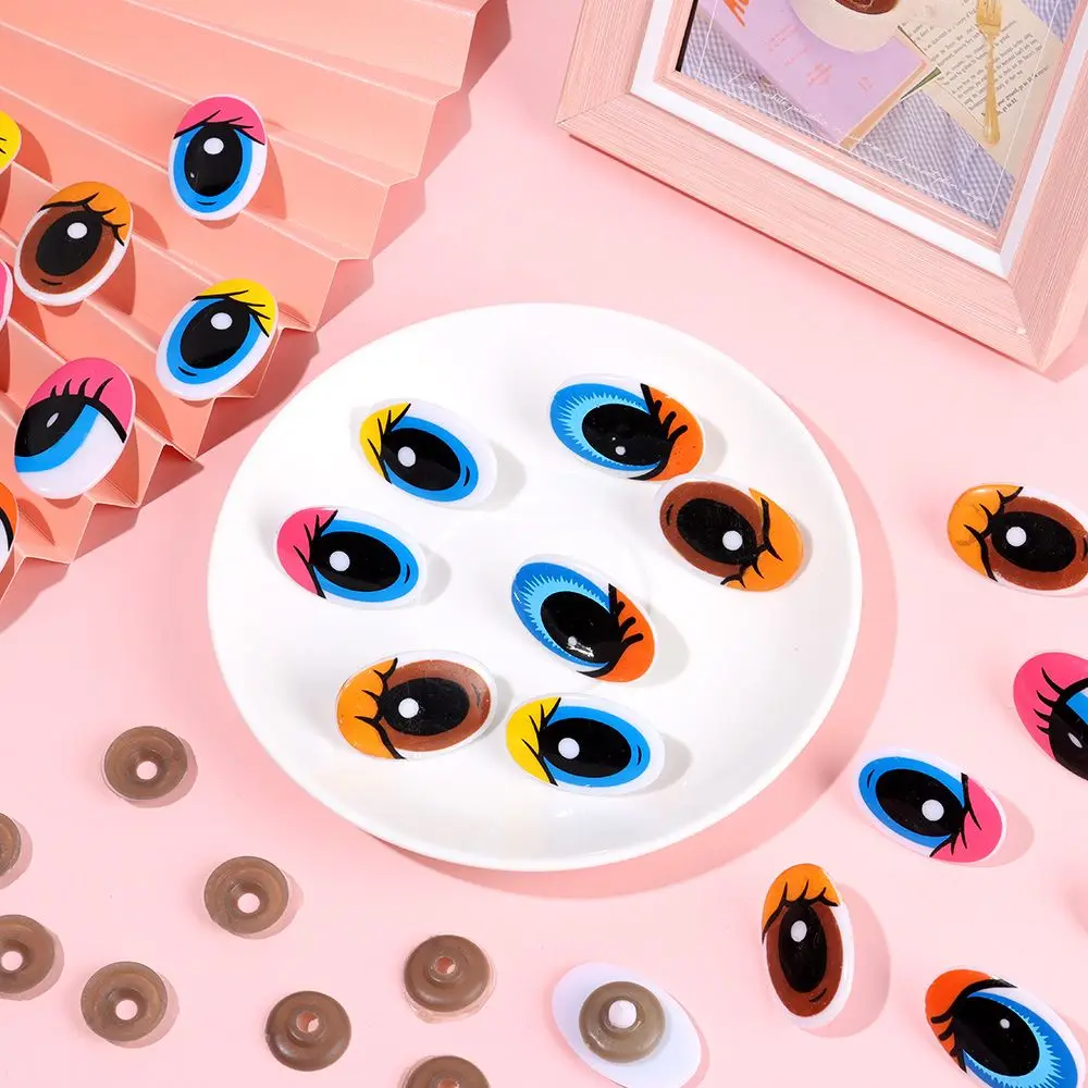 10pcs/5Pairs Handmade    Parts DIY Dolls Materials 3D Dolls Accessories  Panda Eye Cut Cartoon Eyes