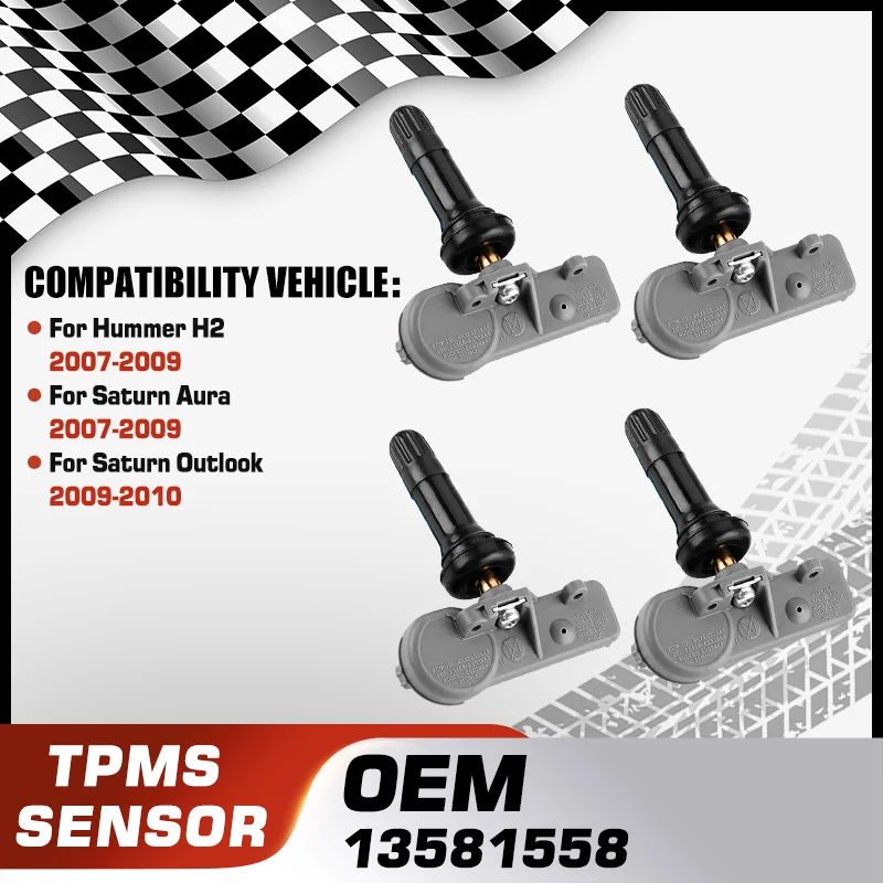 13581558 1/4 قطعة TPMS مستشعر مراقبة ضغط الإطارات ل هامر H2 2007-2009 زحل هالة 2007-2009 زحل Outlook 2009-2010 315 ميجا هرتز #1