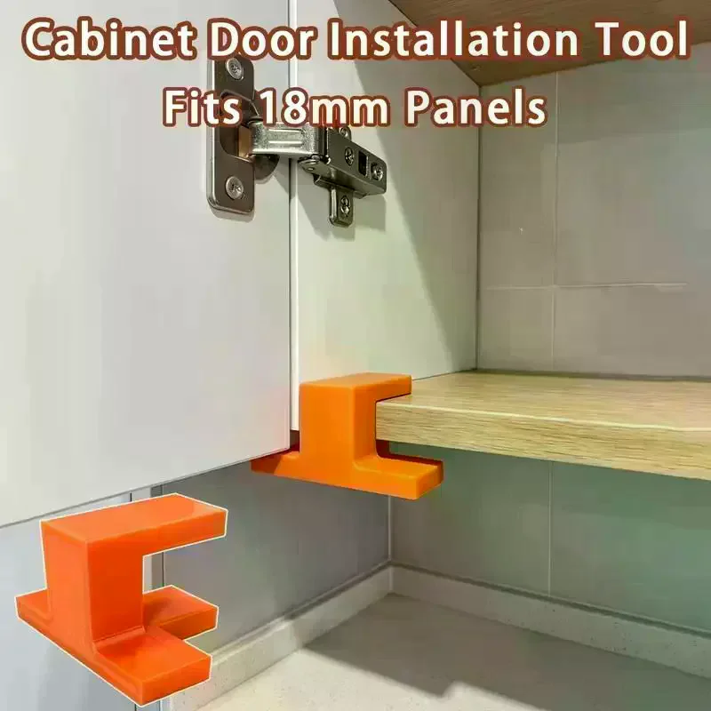 Cabinet Door Installation Jig Woodworking Locator T-Type Corner Bracket 18MM Clamping Tool For Floor Ceiling Cabinets