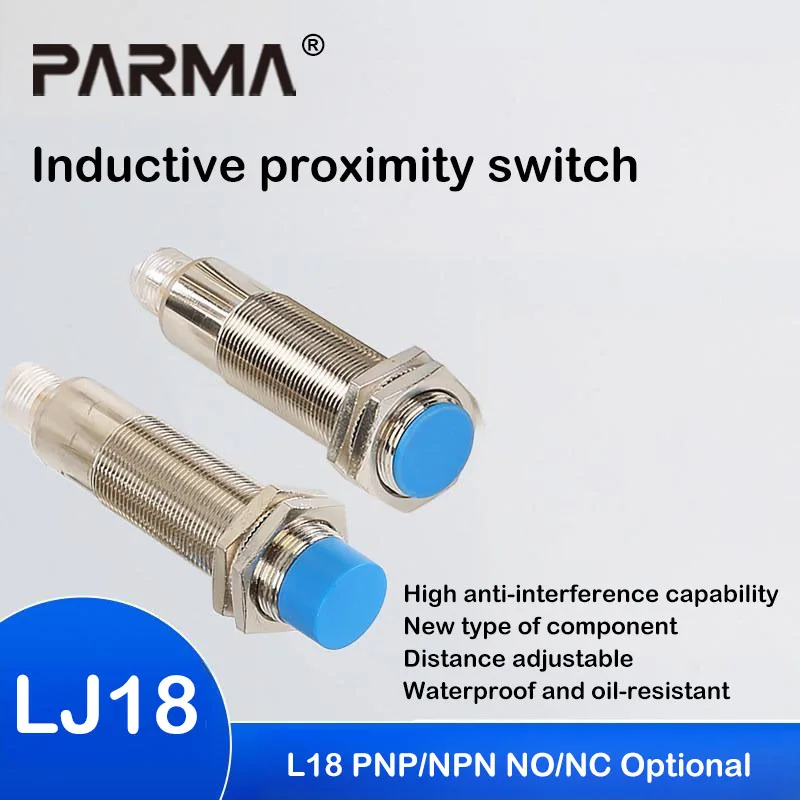 M18 plug-in type inductive proximity switch sensor LJ18A3-8-Z/BX-G with wiring included in the plug-in assembly