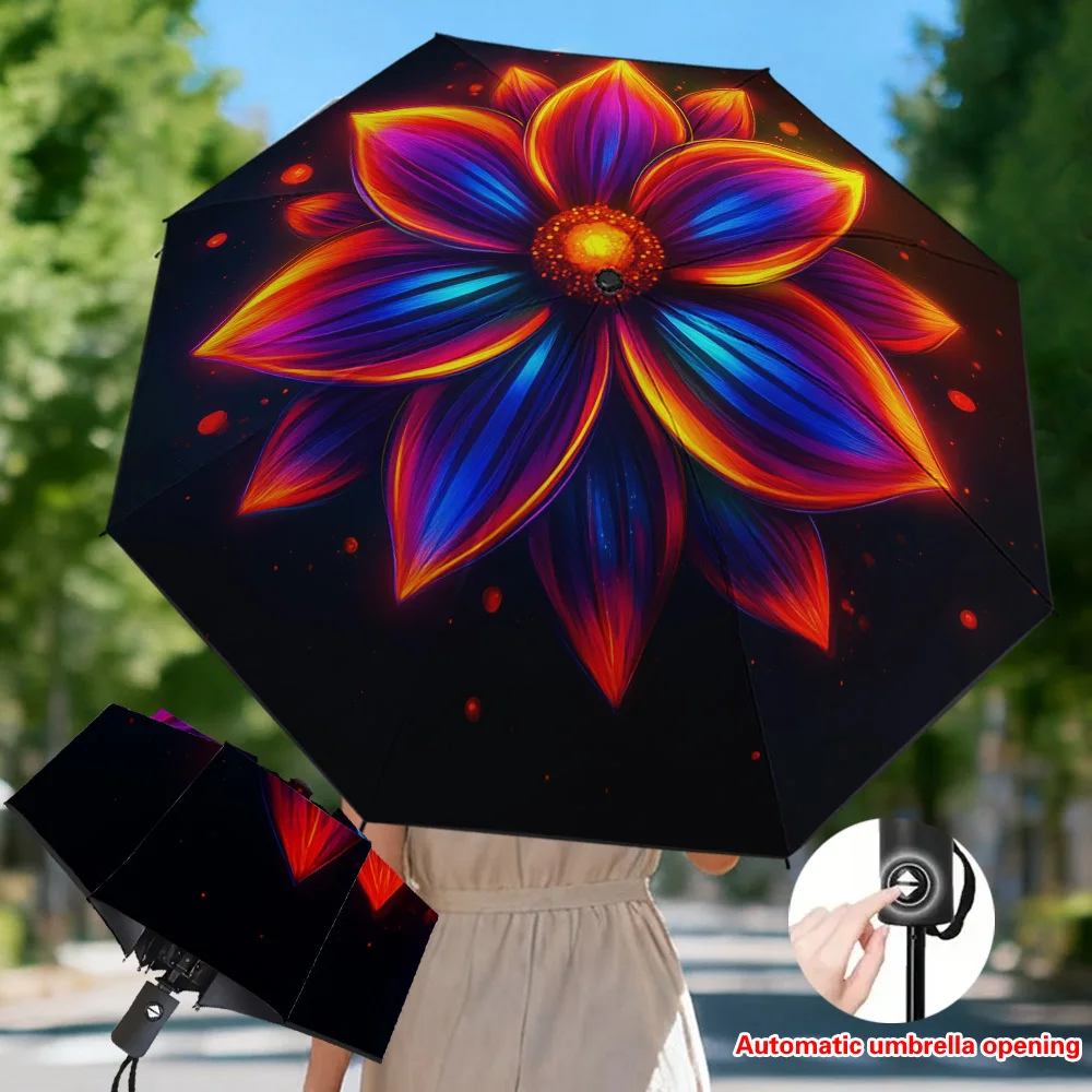 

Автоматический зонт с функцией автоматического открывания/закрывания, компактный складной зонт для путешествий, утолщенная усиленная рама, ветрозащитный и высококачественный.