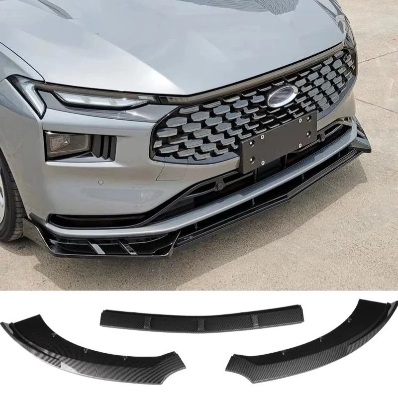 

Car Front Bumper Splitter Lip Spoiler Diffuser Guard Body Kit Cover For Ford Mondeo Taurus 2022-2025 Exterior Accessories Parts