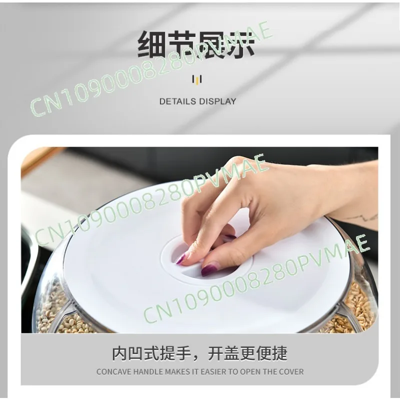 

Вращающийся ящик для хранения риса с 6 сетками — герметичный влагостойкий контейнер для зерна с защитой от насекомых для дома