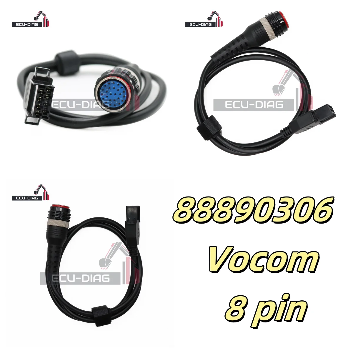 for vocom 88890306 8 pin Cable Diagnostic Scanner for Vocom Truck Excavator Diagnosis OBD Transfer
