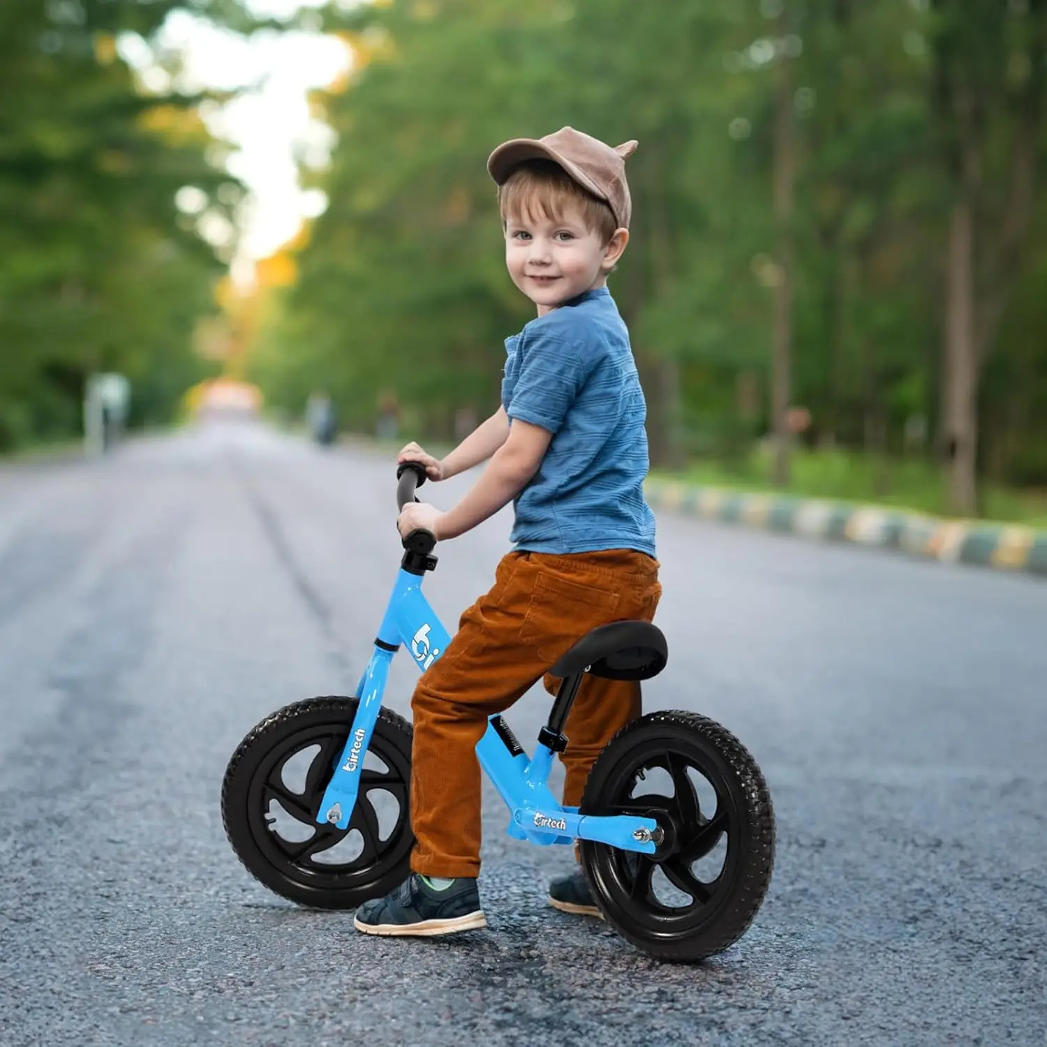 Loopfiets Voor 2-5 Jaar Oud, 12 Inch Peuter Fiets Zonder Pedaal Training Fiets Met Verstelbare Zithoogte, Airless Band (Licht B