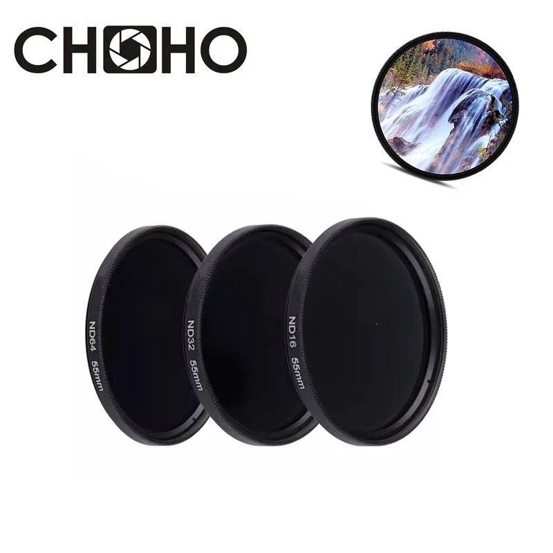 ND Filter Neutral Density ND16 ND32 ND64 Filtors 49MM 52MM 55MM 58MM 62MM 67MM 72MM 77MM Photograph for Canon Nikon Sony Camera