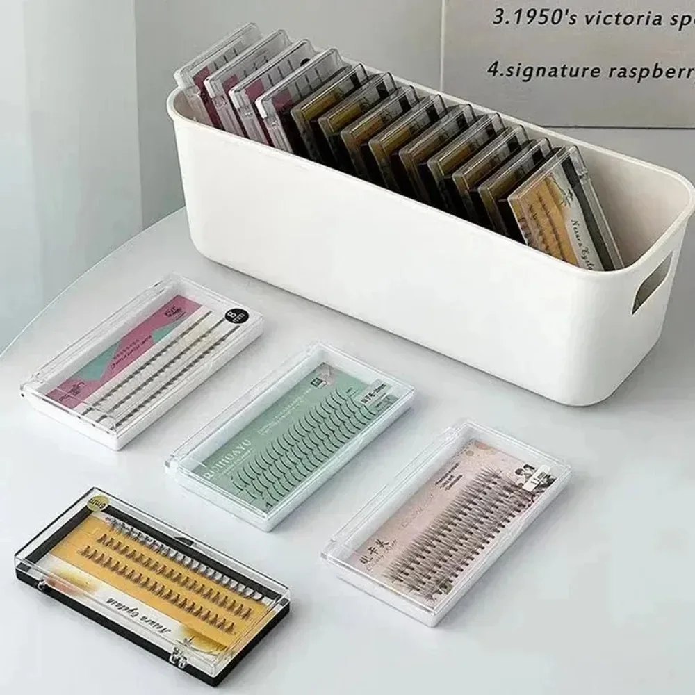 1pc caixa de armazenamento de cílios postiços com organizador de ferramentas de extensão de cílios-estojo de ferramentas de maquiagem cosmética para acessórios de cílios