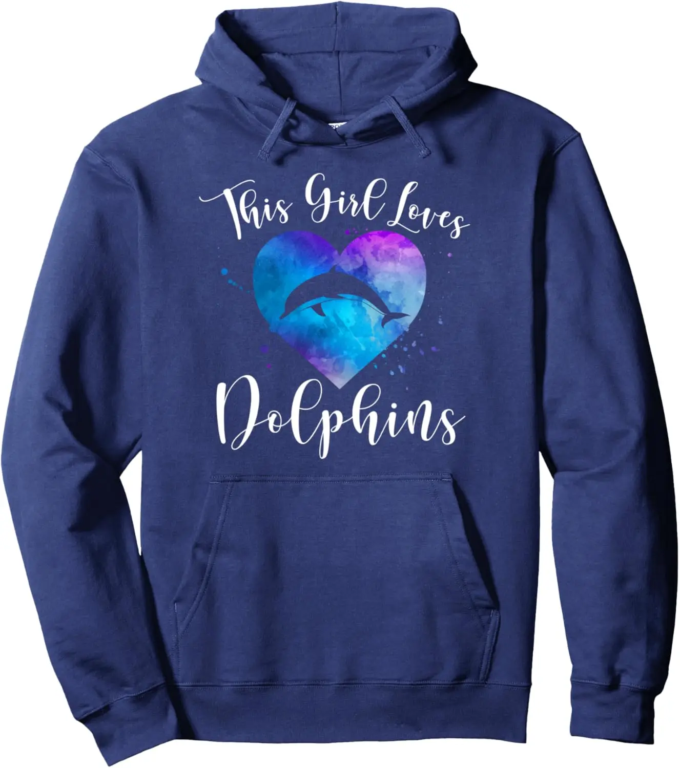 This Girl Loves Dolphins Pullover Hoodie Print Original Design Gifts Hoodie Women Men Clothing Ropa Mujer