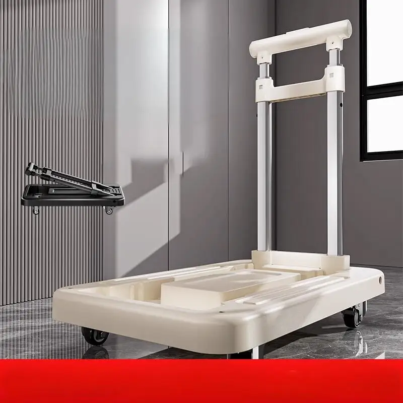 

Складная ручная тележка с тягой — легкая портативная тележка для продуктов, переезда, упаковки и домашнего использования, компактная Collapsi