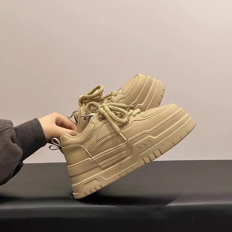 Forrest Gump Women's 2025 New Popular and Versatile High Height Training Shoes Thick soled Hundred Board Shoes