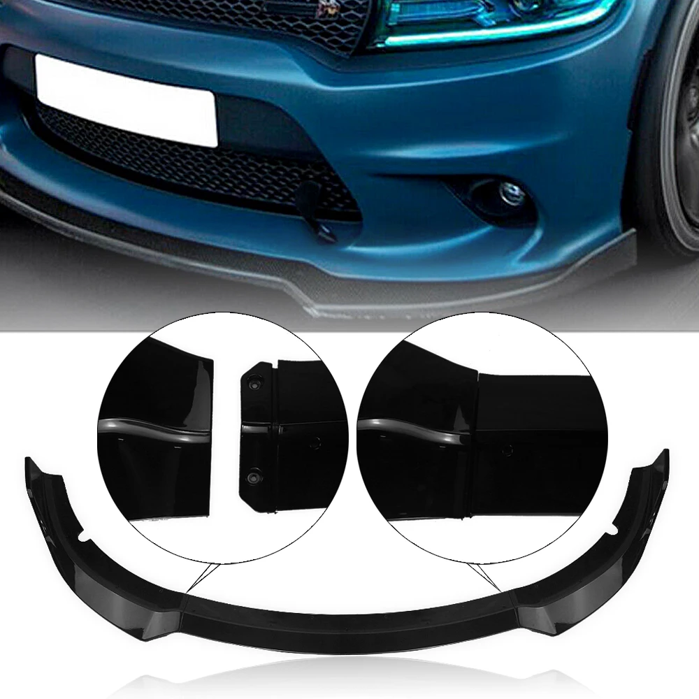 Gloss Black Front Bumper Lip Spoiler Lower Guard Trim Splitter Board Blade For Dodge Charger SRT 2015 2016 2017 2018 2019