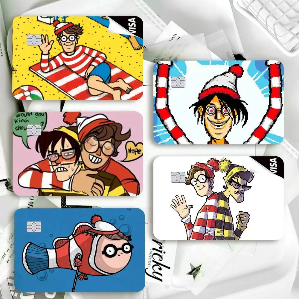 Game Wheres W-WallyS Waldo Waterproof Film Skin Cover Credit Card Stickers Debit Front Bank Bus Pass