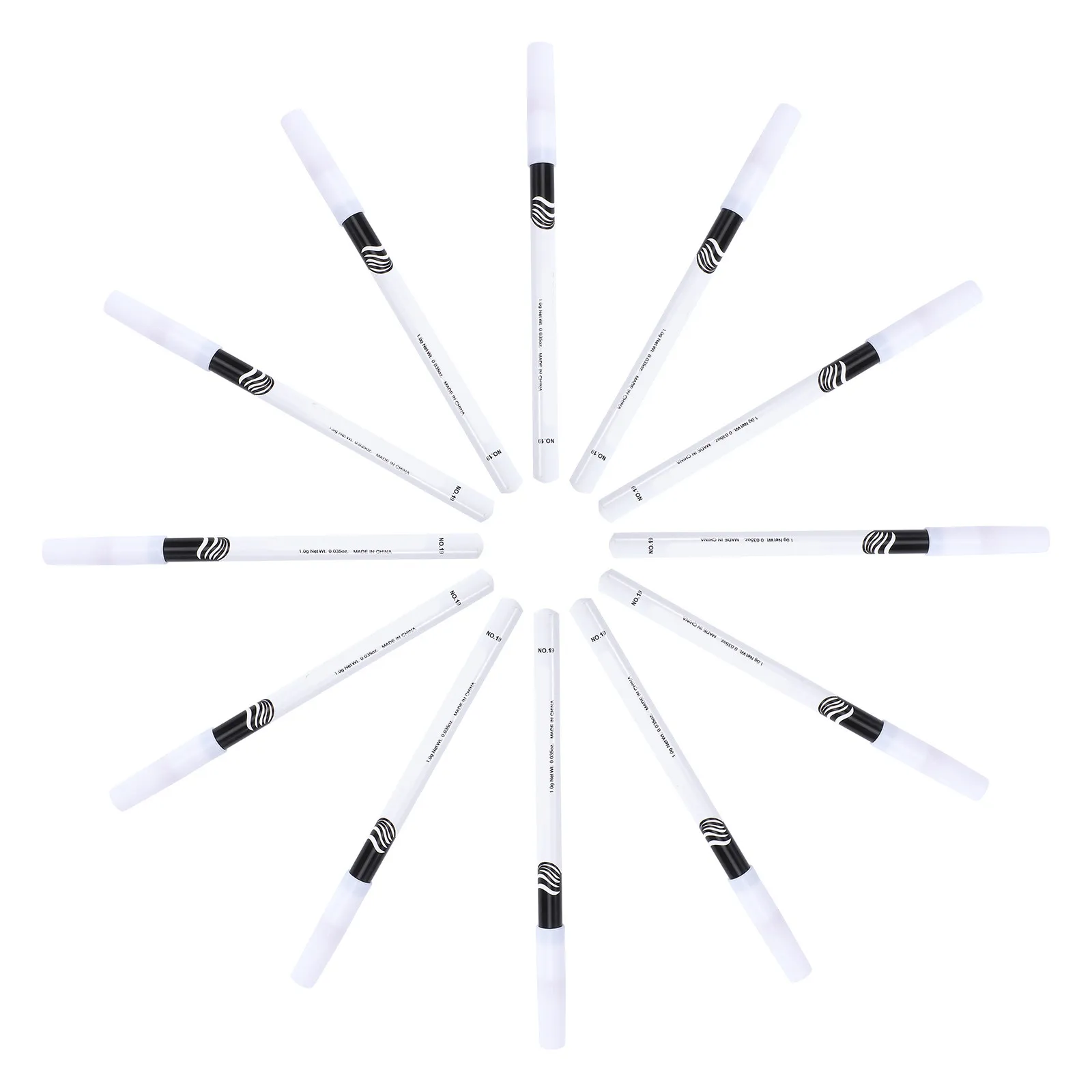 12 قلم كحل أبيض للماكياج برأس دقيق وعالي التصبغ ومقاوم للماء وطويل الأمد لإبراز العيون وتحديد خط العين