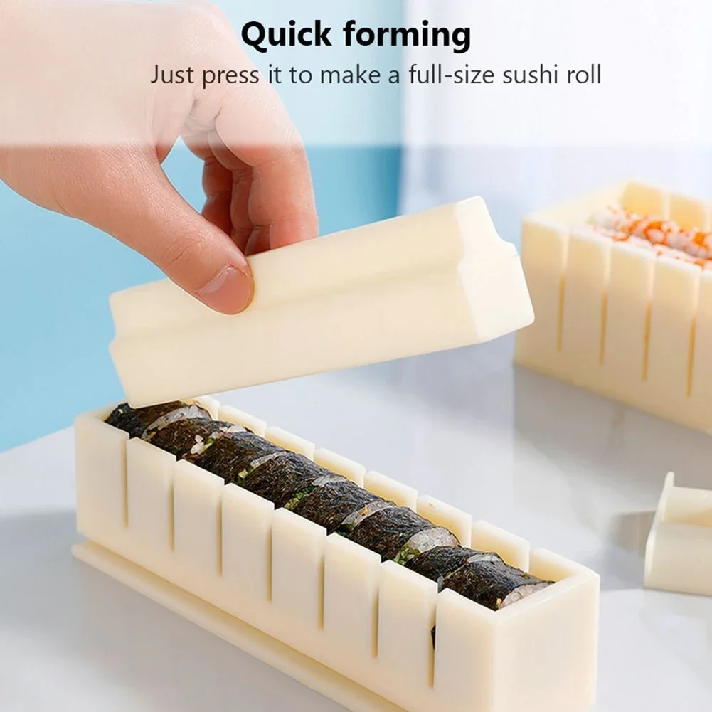 

10pcs Sushi Making Kit Japanese Rice Ball Cake Roll DIY Home Sushi Making Tool Multifunctional Plastic Kitche Sushi Maker Tool