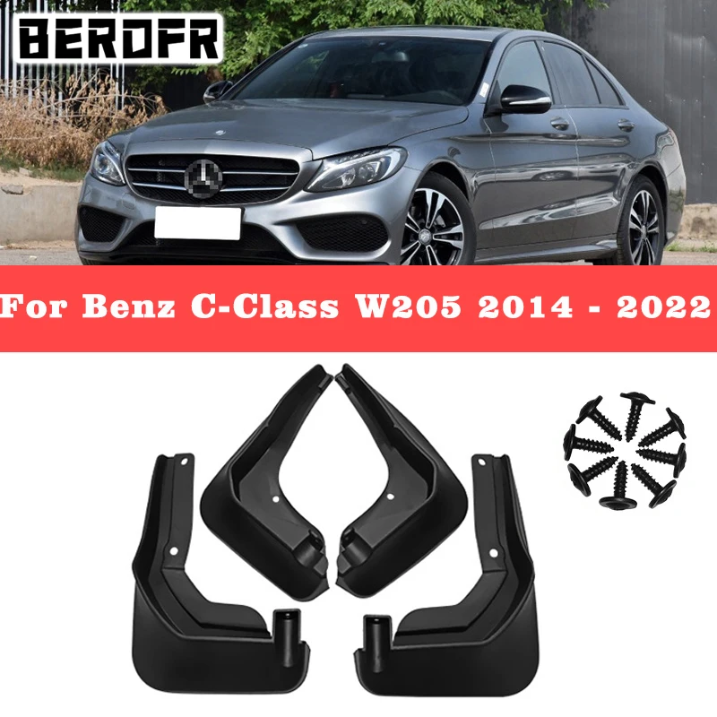 4PCS Brand New Mudguard Mud Flaps Guard Splash Flap Mudguards For C-Class Sport W204 W205 2007-2020