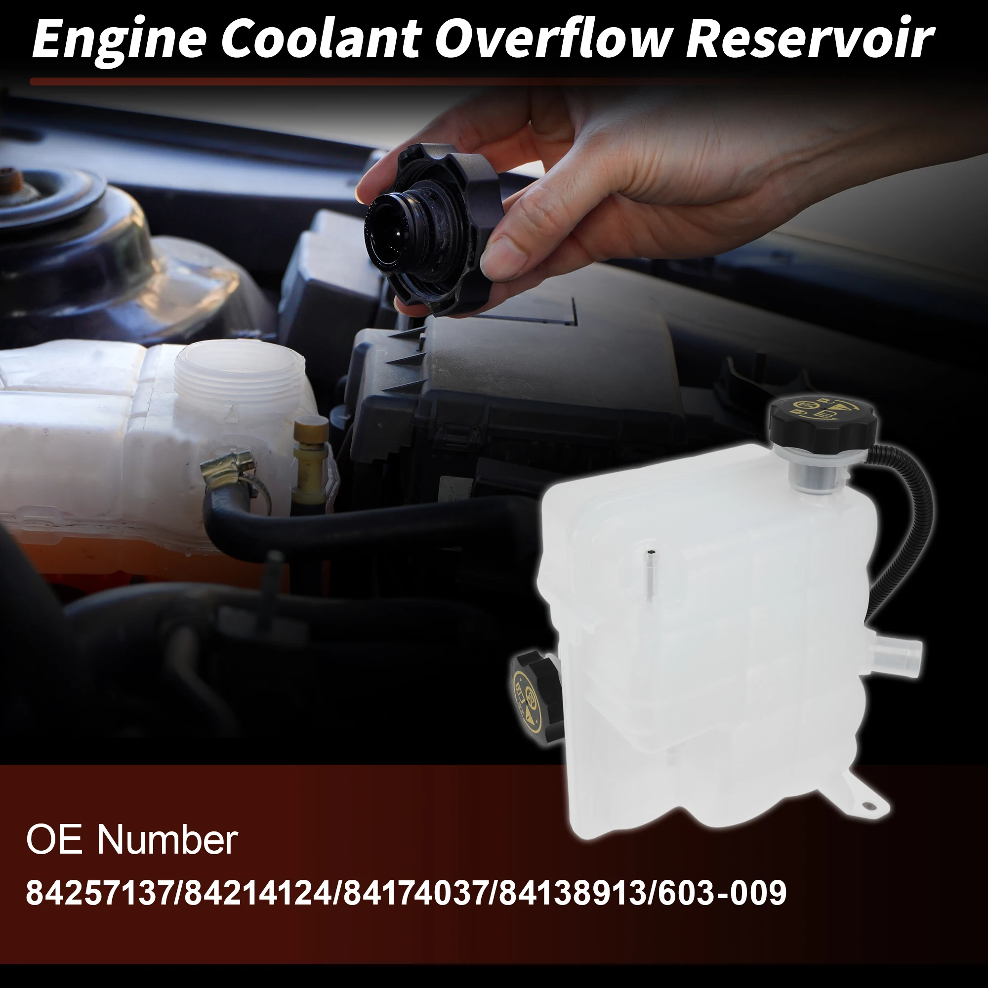 

UXCELL Coolant Expansion Reservoir Tank with Cap for Chevrolet Silverado Radiator Coolant Overflow Reservoir Recovery Tank