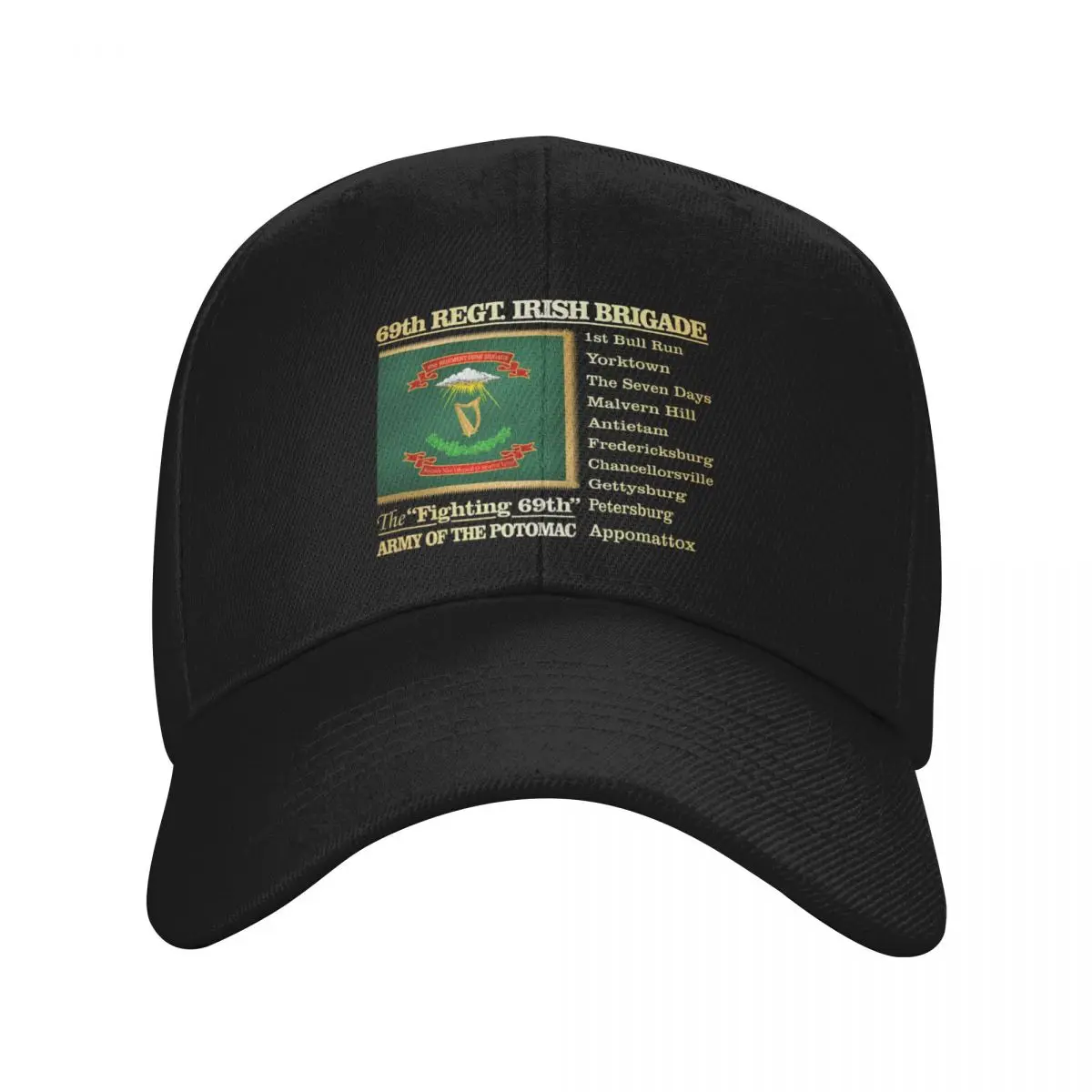 69th Regiment, Irish Brigade (BH2) Baseball Cap Luxury Brand foam party Hat Mens Women's