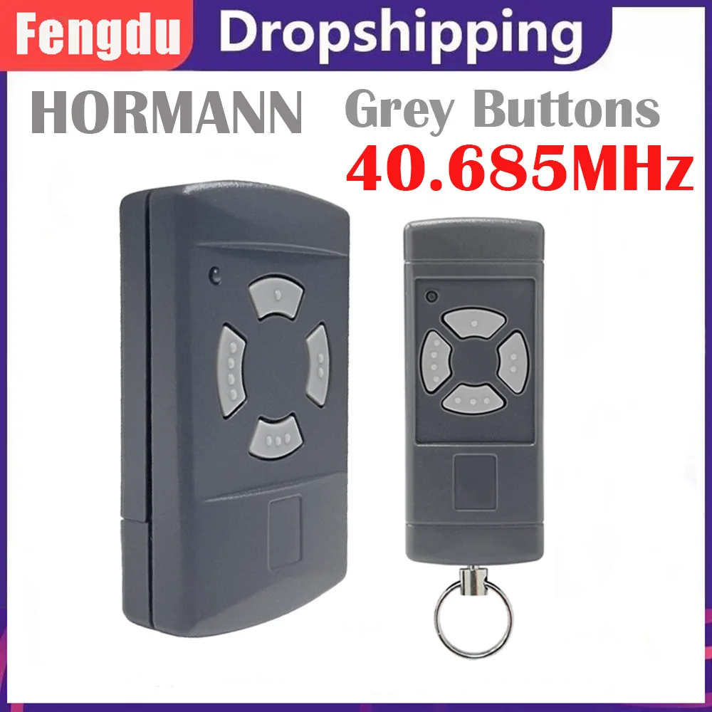 

Garage Remote Control HORMANN HSE2 HSE4 HS2 HS4 HSM2 HSM4 40.685MHz Grey Button Command Gate Door Opener