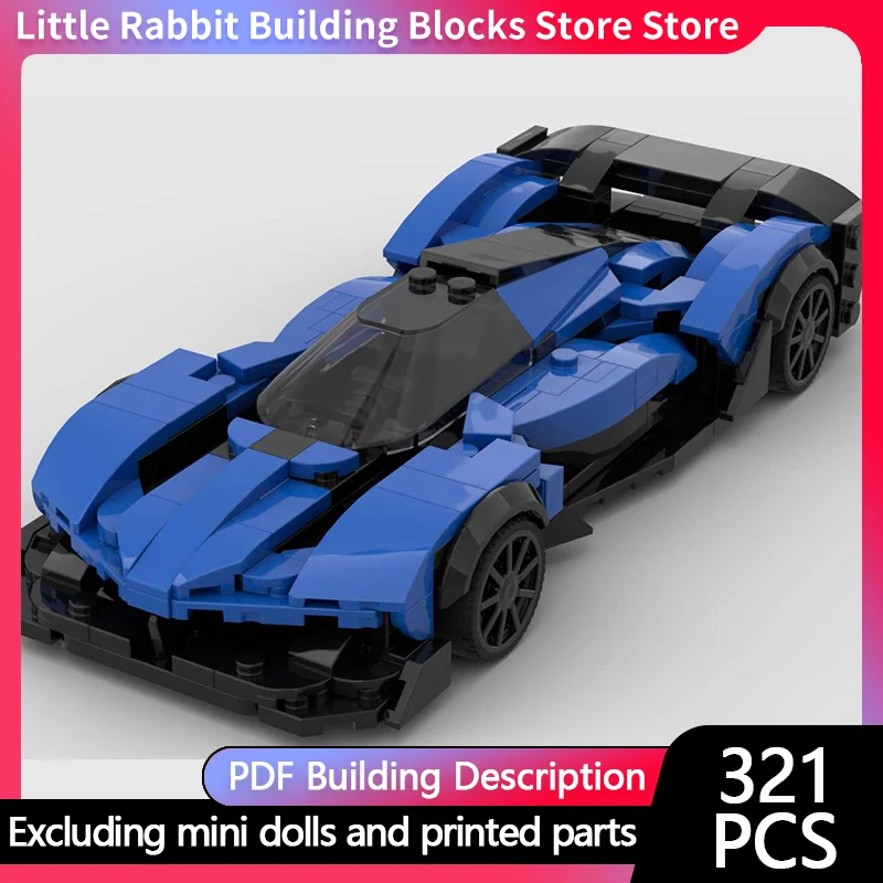 Speed Racing Car Model MOC Building Bricks RB17 Top Tier Sports Car Modular Technology Children Holiday Gifts Assemble Toys Suit