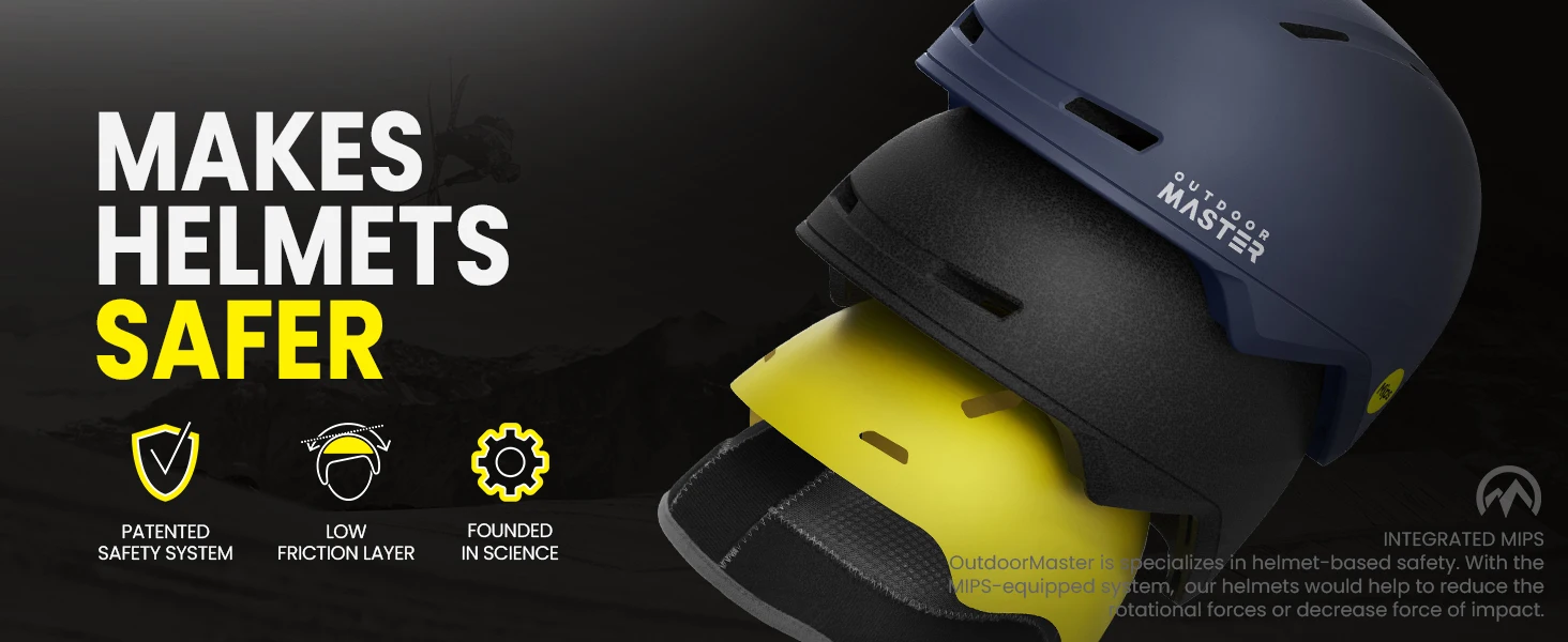 OutdoorMaster MIPS Skihelm mit Ohrenschutz 8 Verstellbare Belüftungsöffnungen PC+EPS Hochwertig für Snowboard Ski Skateboard Outdoor-Sport – Detail 2