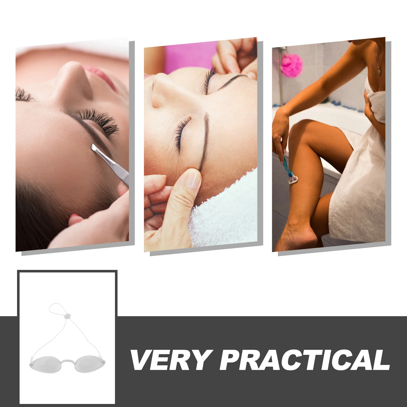 نظارات حماية من الليزر، نظارات سرير دباغة قابلة للتعديل، قناع عين مقاوم للأشعة فوق البنفسجية لصالونات السبا والمنزل وغطاء النوم المعتم