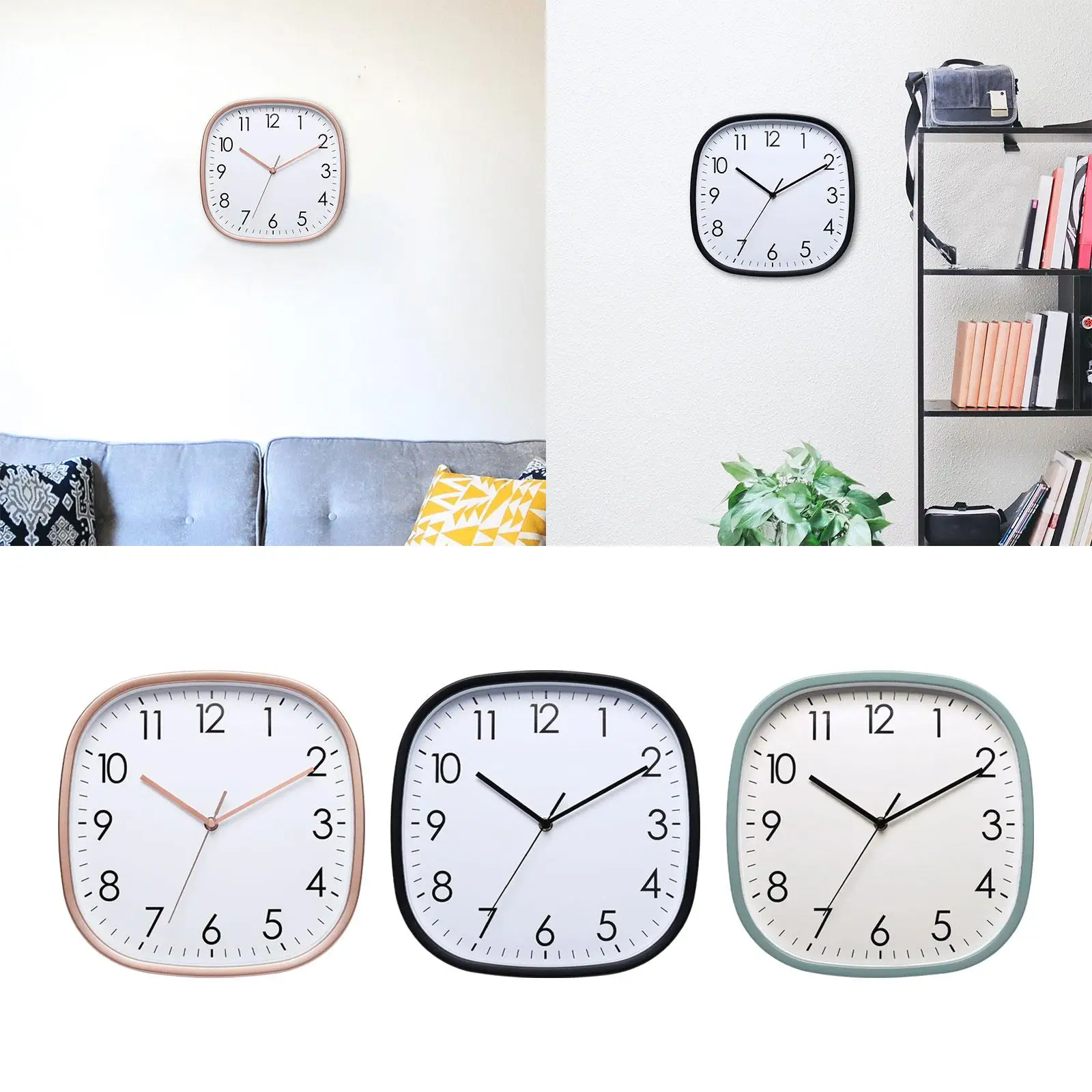 Wall Clock Digital Hanging Design Durable Large Vintage Low Noise Art Practical