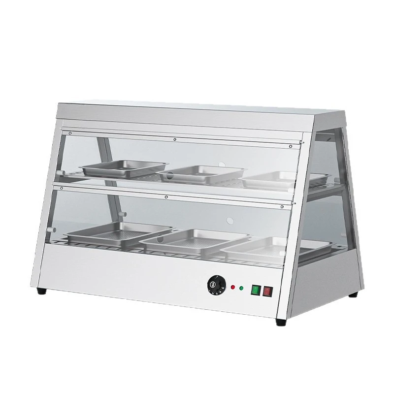Intelligent thermal insulation cabinet stainless steel acrylic hot air circulation fried chicken burger thermal insulation