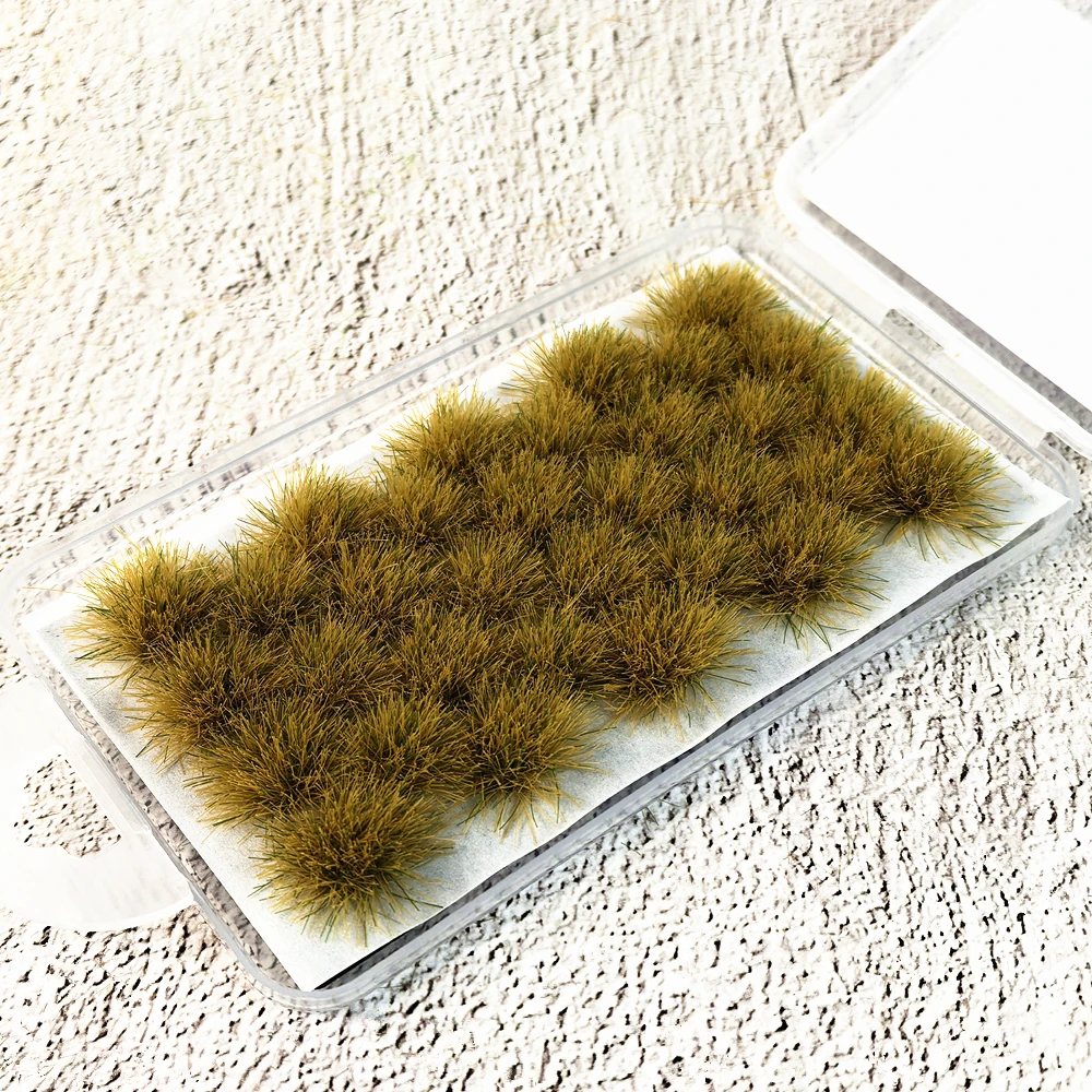 DIY Material Realistic Grass Tuft Miniature Grass Bushes Plant Cluster Scenery Mutlicolor Simulation Grass Nest Model Sand Scene