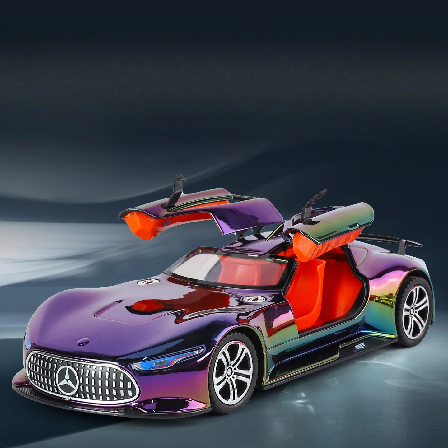 

New Howdy 1:24vision Gt Electroplated Version Alloy Sports Car Model Ornament Gift Car