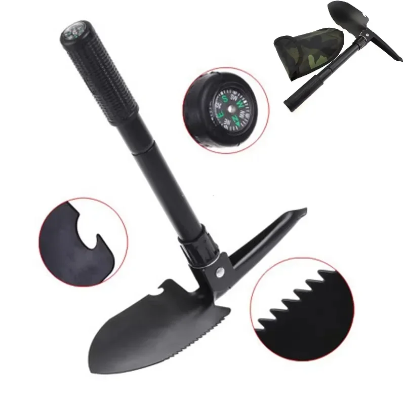 1PC Multi-functional Folding Shovel,Mini Shovel,Outdoor Survival Metal Shovel,Portable Tools for Digging,Garden Planting,Sand.