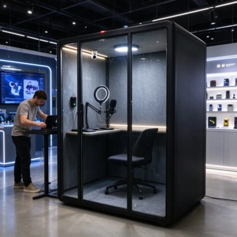Professional Soundproof Office Pod Acoustic Phone Booth for Open Workspace Privacy Coworking Space Sound Isolation Pod