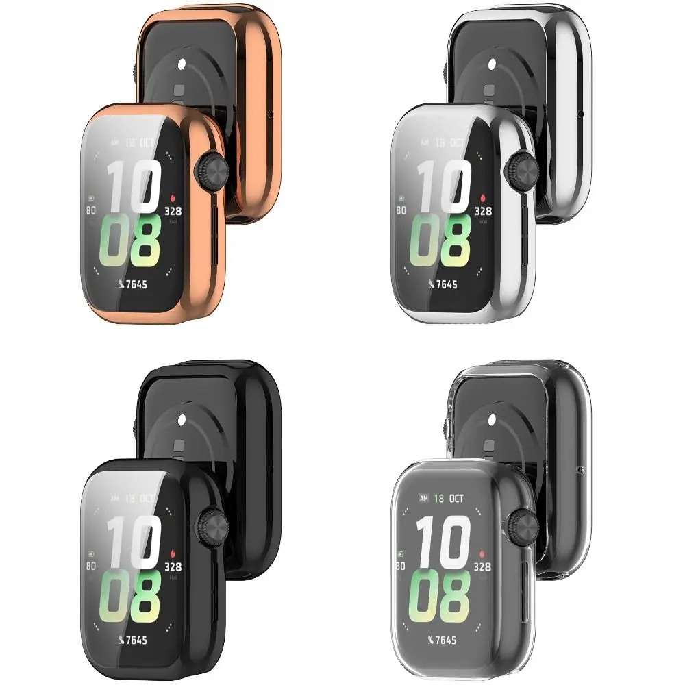 Soft TPU Protective Case Full Coverage Bumper Screen Cover Anti-scratch Watch Shell for Honor Watch 5 Smart Watch Accessories