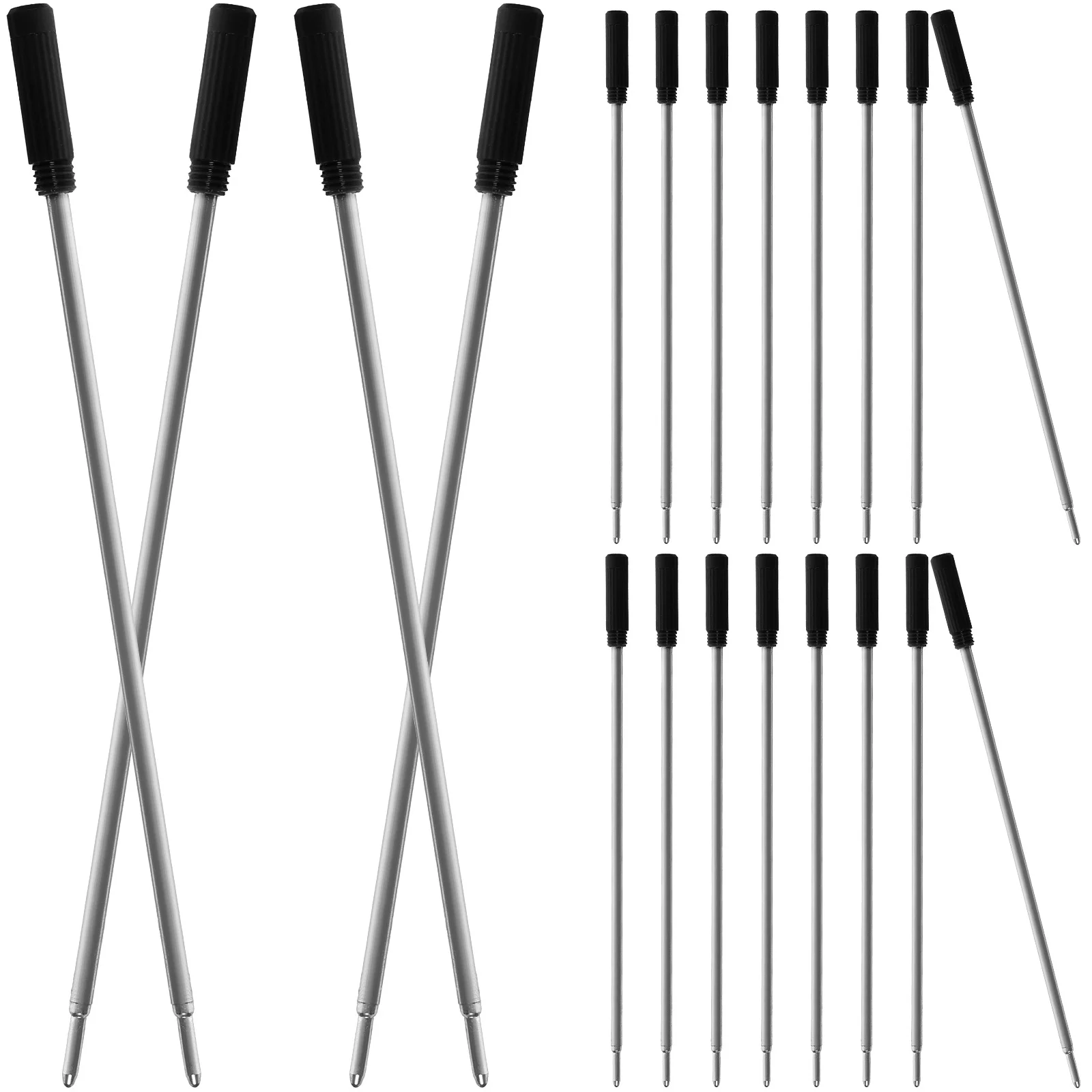 

20Pcs Fine Workmanship Non-Scratch Ballpoint Pen Refills Easy Install Gel Pen Replacement Students Stationery Refills for Pens