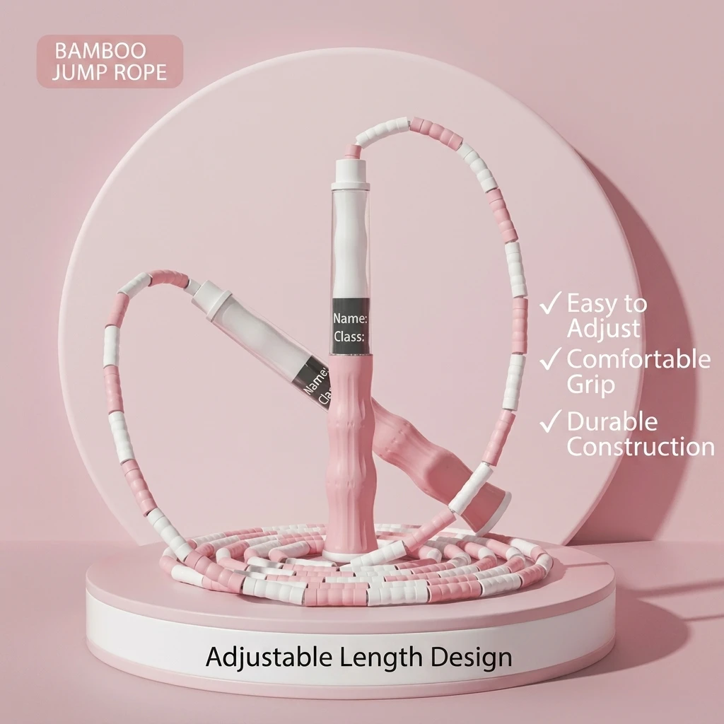Adjustable Soft Beaded Skipping Rope Strong Flexibility Lighten Jumping Training Rope Durable Anti-Skid Skipping Rope 1