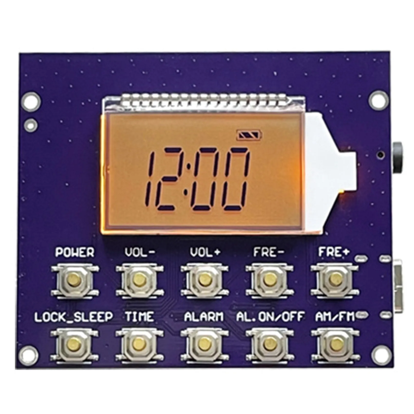 Módulo receptor de Radio MW FM SW de banda completa reloj Digital pantalla LED 87-108MHz estación de modulación de frecuencia almacenamiento automático