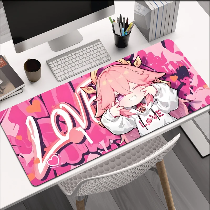 Super Kawaii Anime Characters Mouse Pad Game Laptop Play Mat 400x900 Extra Large Non-slip Mousepad PC Gaming Accessories XXL Rug