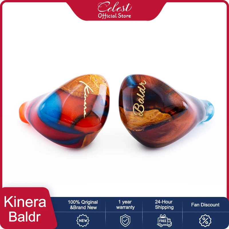 Kinera Baldr 4EST+1DD+2BA In Ear Earphones Hybrid IEMs Monitor Headset 2.5mm/3.5mm 6N OCC With Gold Plated 2Pin Headphone Cable