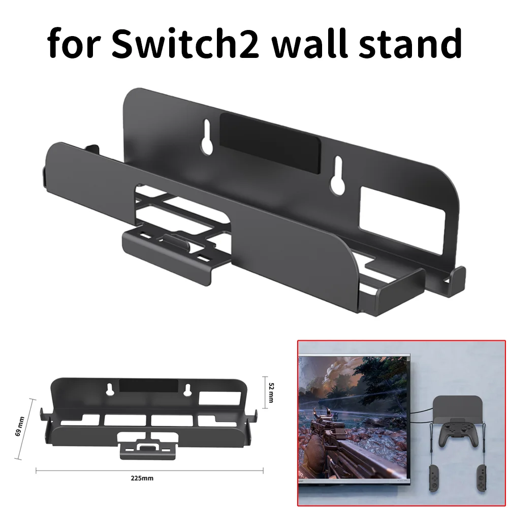 

for Nintendo Switch2 metal wall bracket With handle hook for NS2 wall mount stand steel bracket holder for Switch2 wall holder