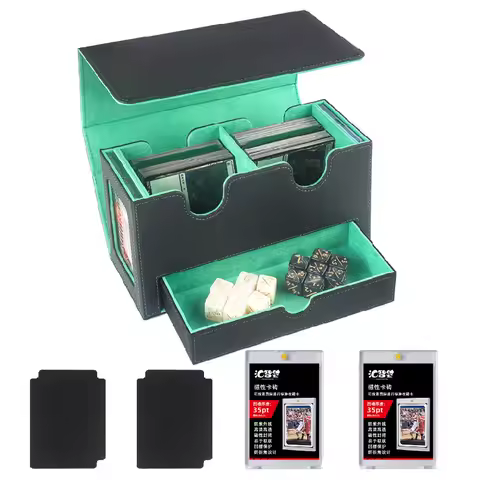 commander Trading Card Deck Storage Box for MTG for magic the gathering triple sleeved for TCG game case collection for Pokemon