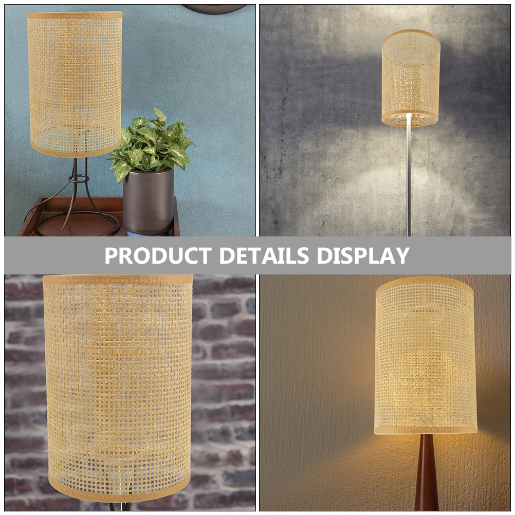 

2pcs Lampshade Replacement Shades Bamboo Cover Vintage Decor Hanging Ceiling Light Pendant Lampshade Replacement Chandelier