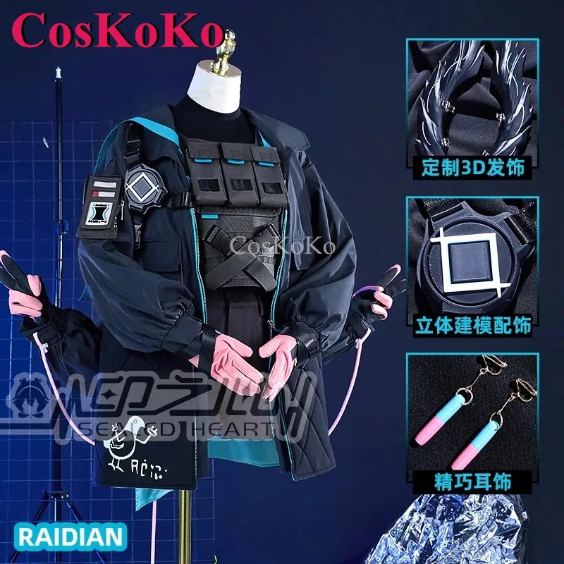 

CosKoKo Raidian Cosplay Game Arknights Costume Fashion Lovely Uniforms Full Set Women Halloween Party Role Play Clothing XS-XL