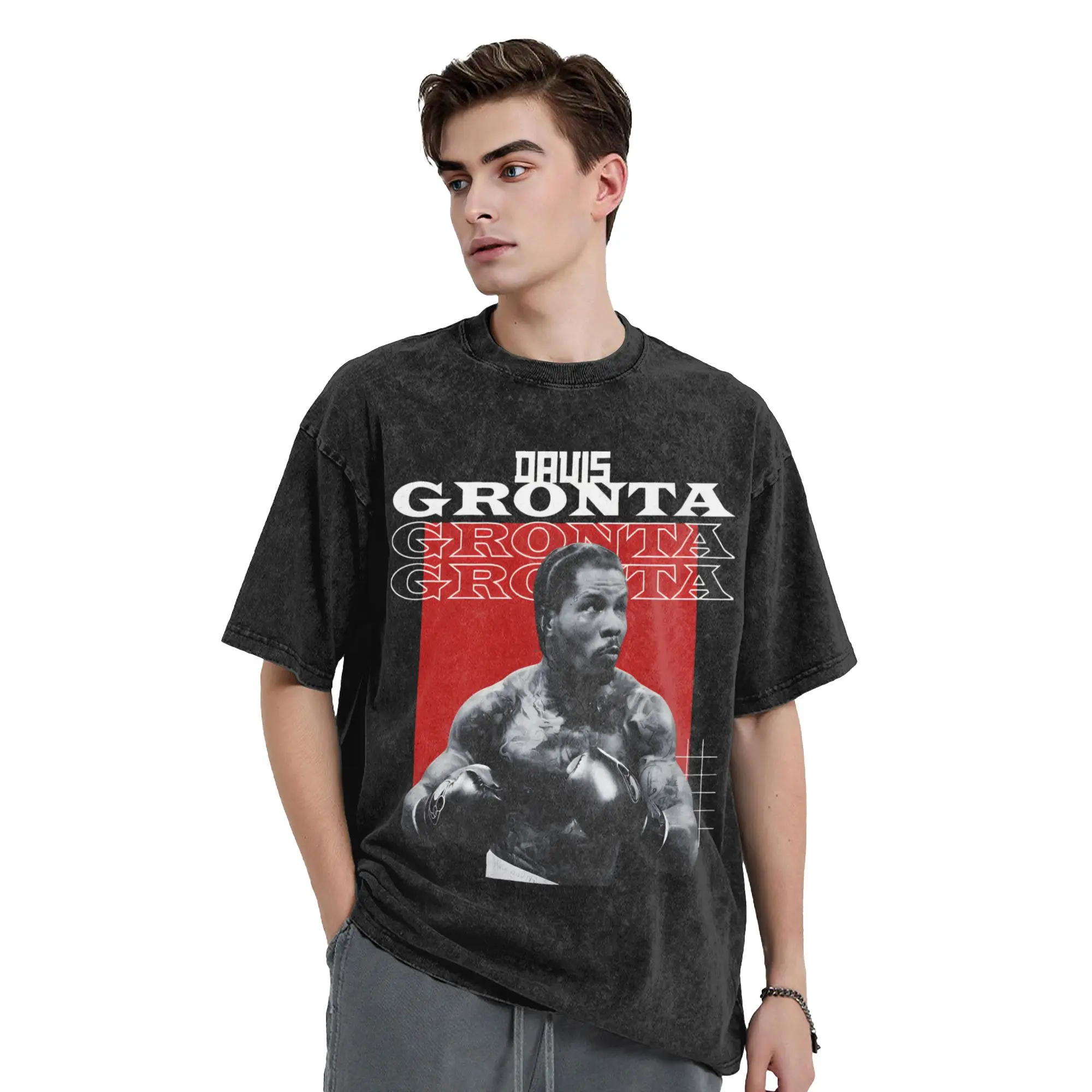 Awesome Gervonta Davis T-Shirt Men Round Neck Pure Cotton Washed T Shirts  Short Sleeve Tee Shirt Summer Clothing