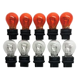 10Pcs 3157 12V 21/5W Tail Brake Backup Reversing Light 3000K Turn Signal Lamps Bulb Clear Shell Tail Signal Brake Light Bulbs