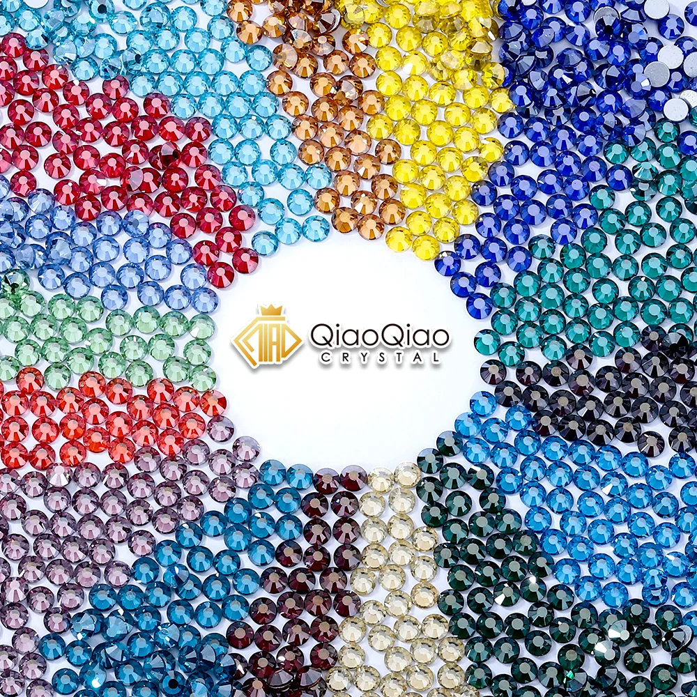QIAO SS6-SS30 Non-Hotfix Strasssteine Crystal Luster Serie Super Glitzer Glas Flachkristalle für DIY Nagelkunst Schmucksteine – Detail 1
