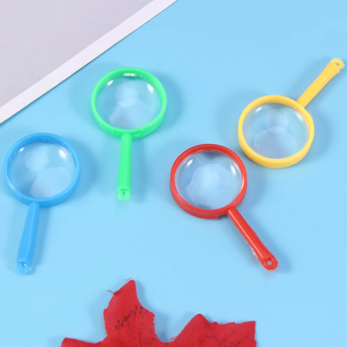 Loupe portative en plastique coloré pour enfants, 48 pièces, pour la lecture, l'inspection des bijoux, cadeaux de fête, détective